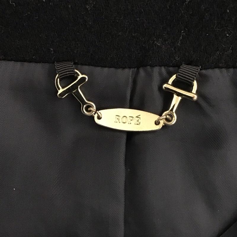 ロペ ROPE コート コート一般 GGB-1755-B ロングコート ステンカラーコート 無地 黒 / ブラック / レディース USED 古着 中古 10122846
