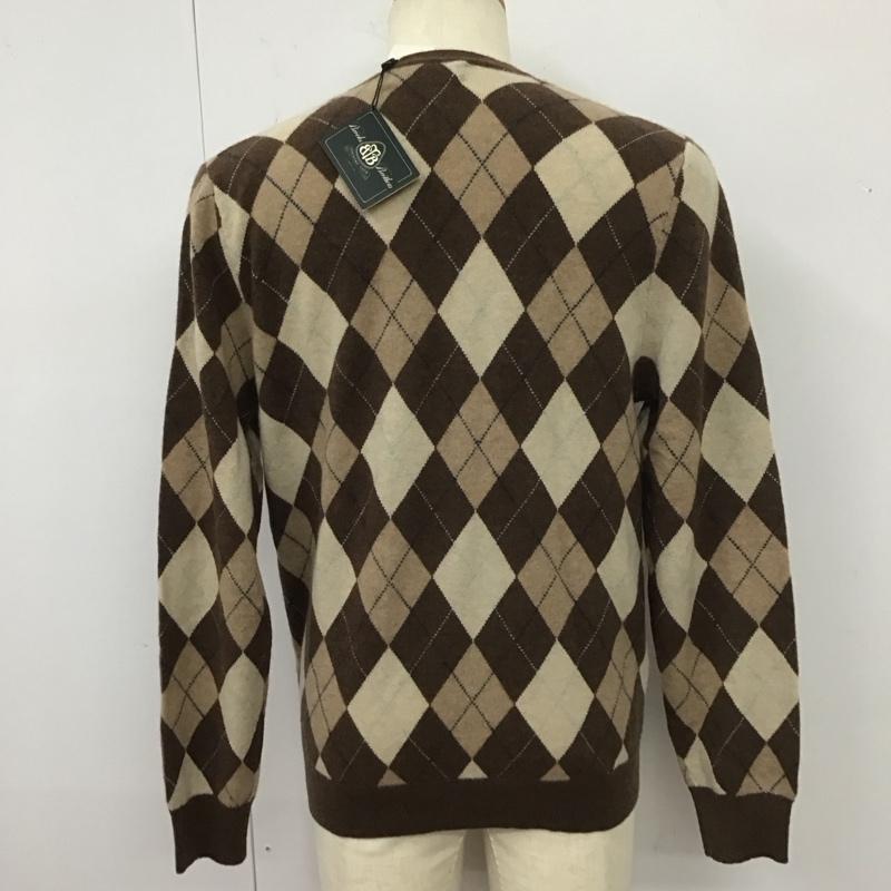 ブルックスブラザーズ BROOKS BROTHERS ニット、セーター 長袖 長袖ニット 長袖カットソー リブニット セーター Vネック M チェック マルチカラー / マルチカラー / メンズ USED 古着 中古 10112104