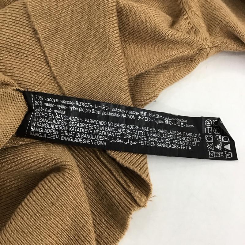 ザラ ZARA カーディガン 長袖 L 無地 茶 / ブラウン / レディース USED 古着 中古 10133661
