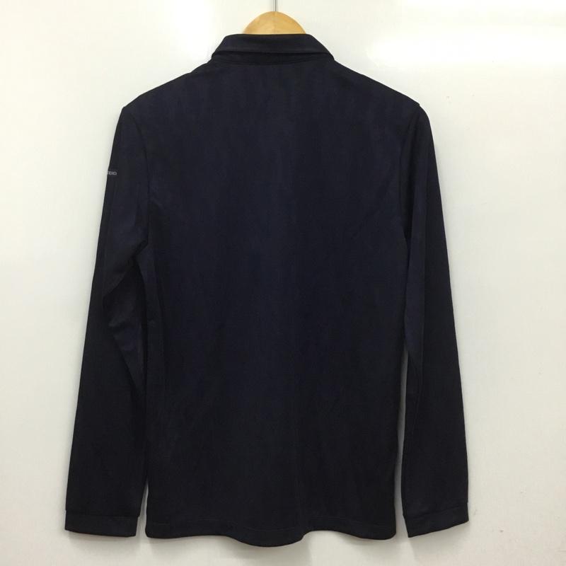 カッパ Kappa ポロシャツ 長袖 KG952LS43 ボタンダウン ゴルフウェア タグ付き M ロゴ、文字 紺 / ネイビー / メンズ USED 古着 中古 10135701