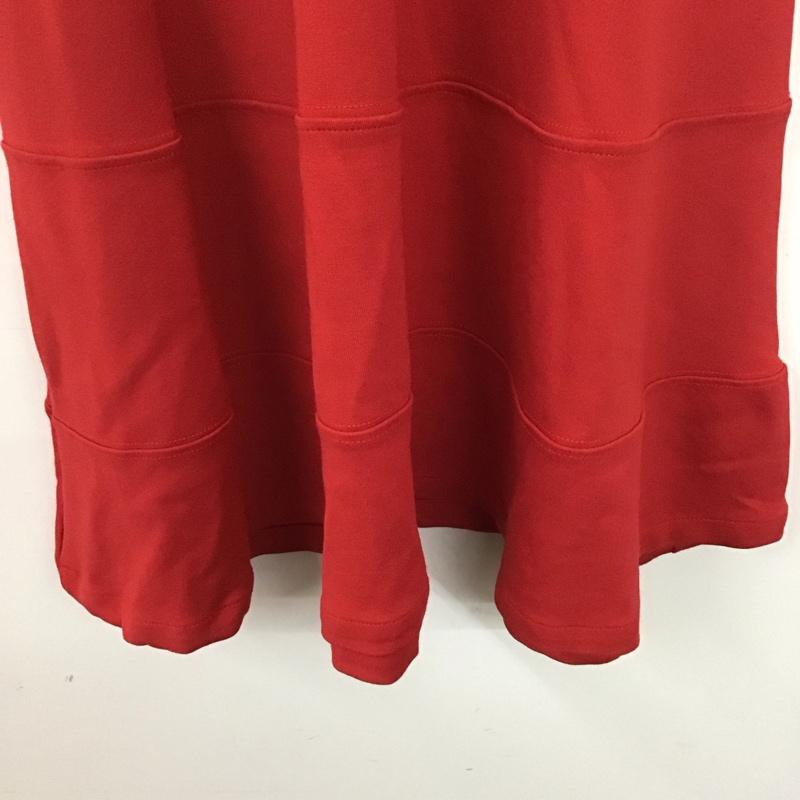 ザラベーシック ZARA BASIC ワンピース ひざ丈スカート XS 無地 赤 / レッド / レディース USED 古着 中古 10136624
