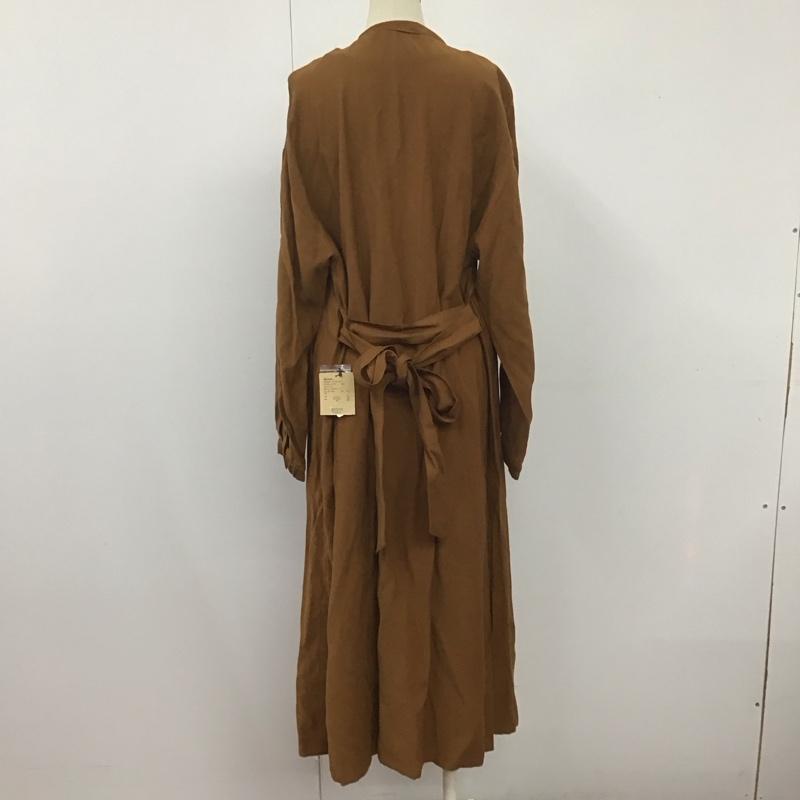 ニコアンド niko and... コート コート一般 st94ck01fl ロングコート アウター 長袖シャツジャケット 4 無地 茶 / ブラウン / レディース USED 古着 中古 10106807