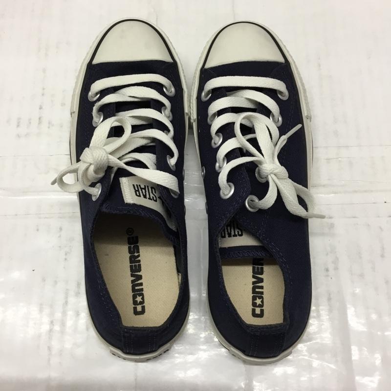 コンバース CONVERSE スニーカー スニーカー 1CL790 ローカット ALL STAR 23cm 23.0cm ロゴ、文字 紺 / ネイビー / X 白 / ホワイト / レディース USED 古着 中古 10106631