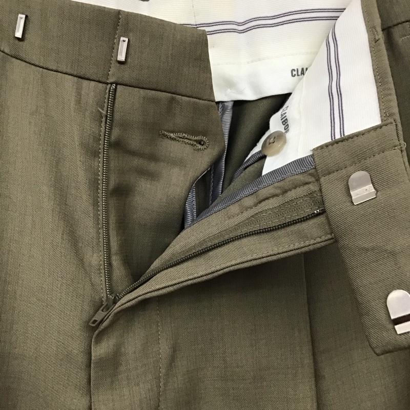 古着 USED パンツ スラックス claiborneスラックスパンツ ワイドパンツ センタータックパンツ 34 無地 カーキ / カーキ / メンズ USED 古着 中古 10131486