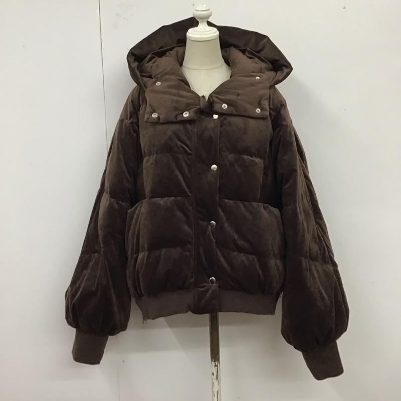 ジーナシス JEANASIS ジャケット、上着 ダウンジャケット js071199ts ダウンジャケット FREE 無地 茶 / ブラウン / レディース USED 古着 中古 10120518