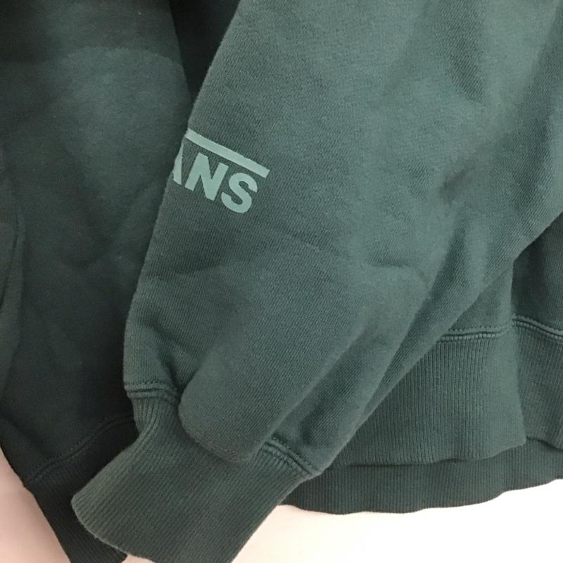バンズ VANS トレーナー 長袖 長袖トレーナー スウェット クルーネック プルオーバー S 無地 緑 / グリーン / メンズ USED 古着 中古 10137691