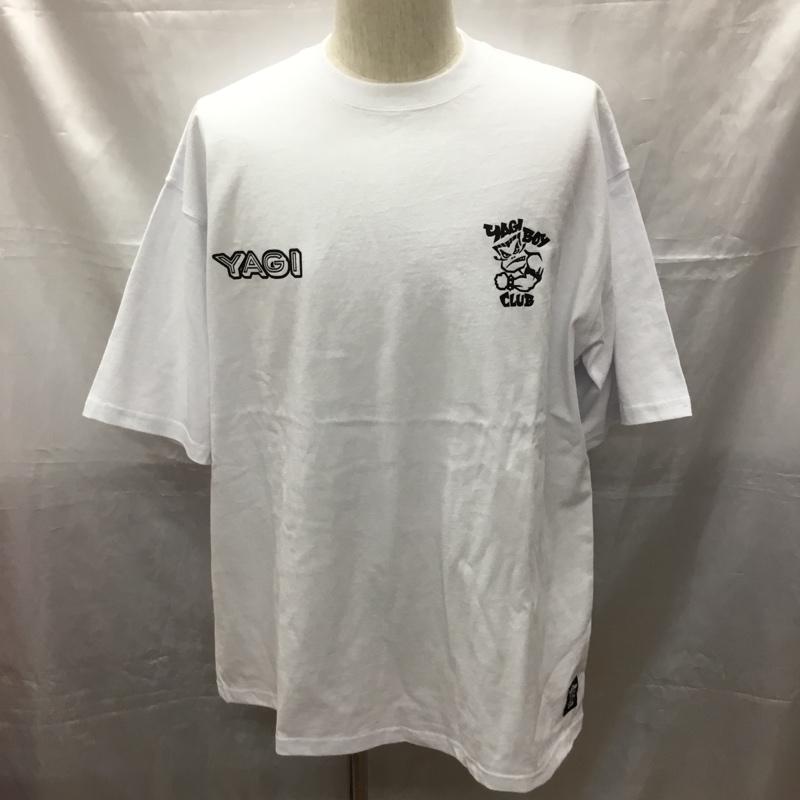 パブリュクス PUBLUX Tシャツ 半袖 半袖カットソー プリントTシャツ クルーネックカットソー L ロゴ、文字 白 / ホワイト / メンズ USED 古着 中古 10114044