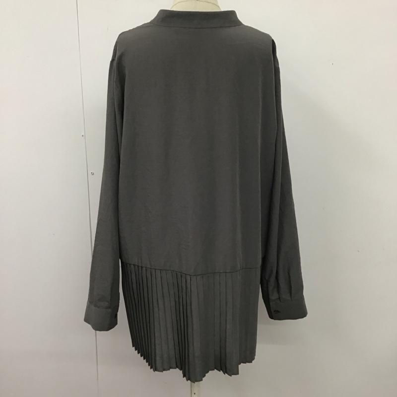 レプシィム LEPSIM シャツ、ブラウス 長袖 lps61531mc レイヤードプリーツブラウス 長袖シャツ フレアシャツ FREE 無地 灰 / グレー / レディース USED 古着 中古 10115981