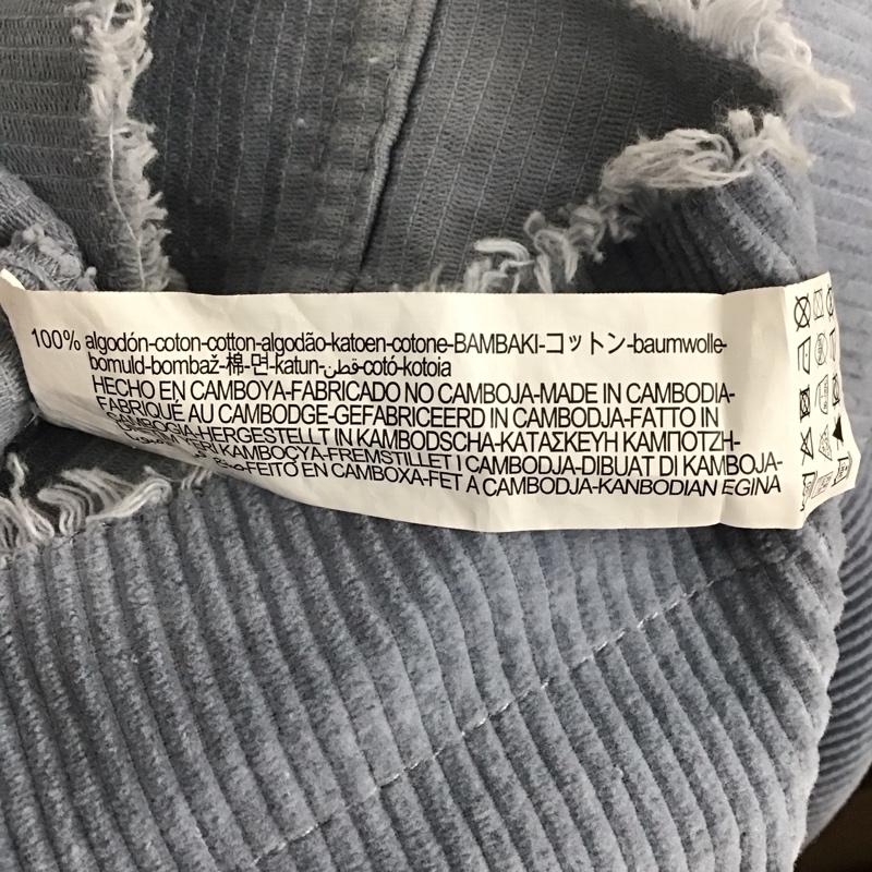 ザラ ZARA ジャケット、上着 ジャケット、ブレザー 8372/222/403 コーデュロイ シャツ ジャケット カットオフ S 無地 水色 / ライトブルー / レディース USED 古着 中古 10131574