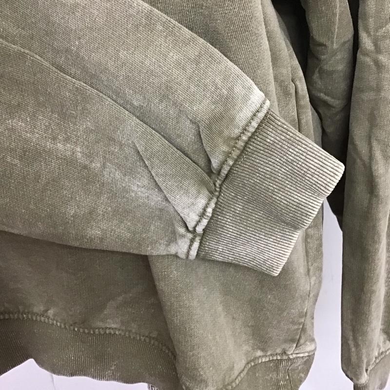 ザラ ZARA トレーナー 長袖 長袖トレーナー スウェット クルーネック プルオーバー S 無地 カーキ / カーキ / レディース USED 古着 中古 10125966