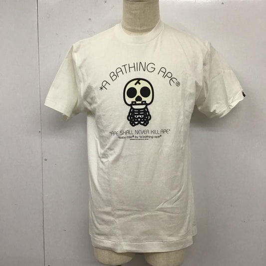 ベイプ BAPE Tシャツ 半袖 半袖カットソー プリントTシャツ クルーネックカットソー M プリント 白 / ホワイト /  メンズ USED 古着 中古 10112700