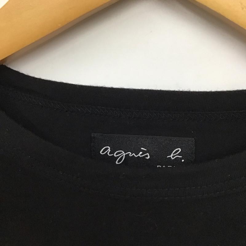 アニエス・ベー agnes b. Tシャツ 半袖 プリント 黒 / ブラック / レディース USED 古着 中古 10130303