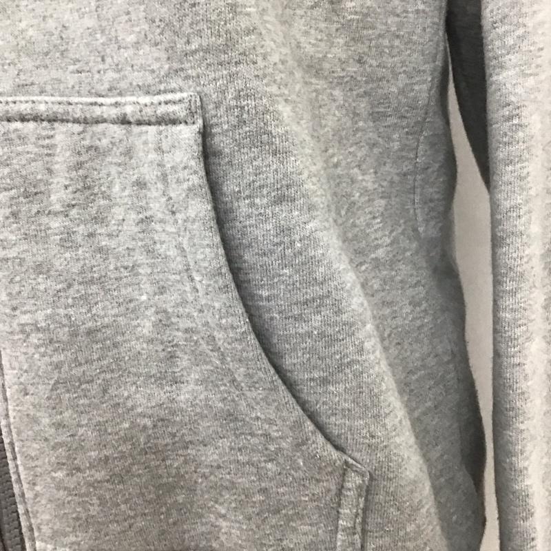 ザノースフェイス THE NORTH FACE パーカー 長袖 NTW61955 裏起毛 スウェット フルジップ M ロゴ、文字 灰 / グレー / レディース USED 古着 中古 10111443