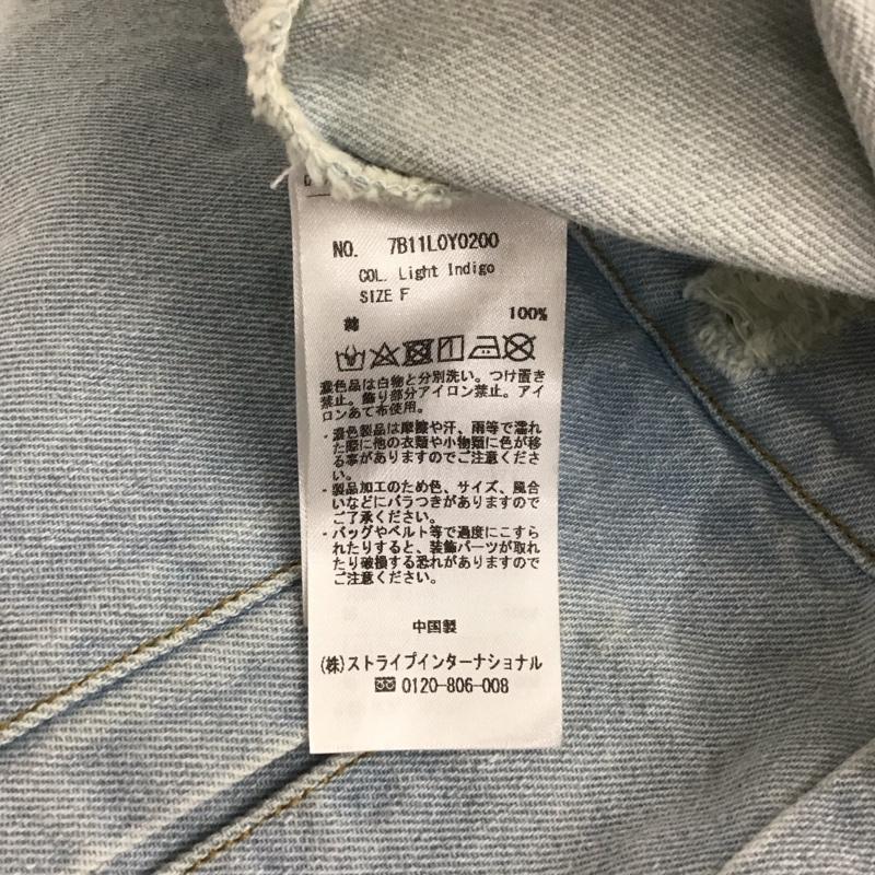 イェッカヴェッカ YECCA VECCA ジャケット、上着 ジャケット、ブレザー 7B11L0Y0200 コインフリンジデニムジャケット FREE 無地 水色 / ライトブルー / レディース USED 古着 中古 10130971
