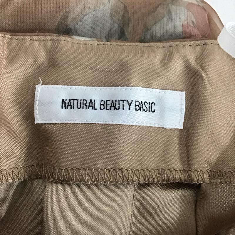 ナチュラルビューティーベーシック NATURAL BEAUTY BASIC スカート ひざ丈スカート 017-3220751 ダブルオーガンジースカート S 総柄 X 花柄 橙 / オレンジ /  レディース USED 古着 中古 10132744