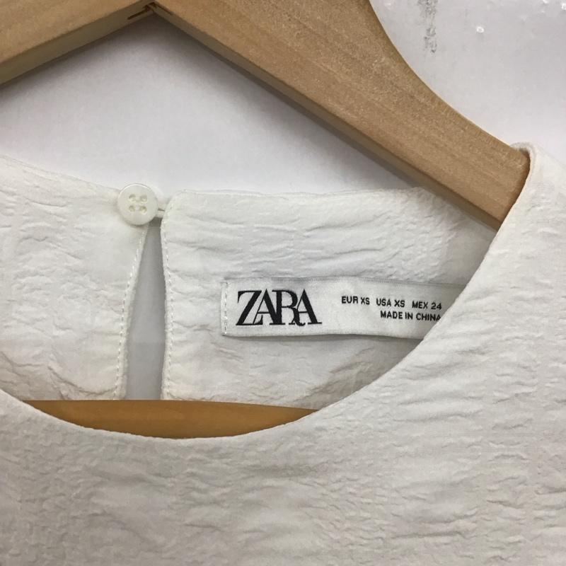 ザラ ZARA チュニック 七分袖 XS 無地 白 / ホワイト / レディース USED 古着 中古 10139375