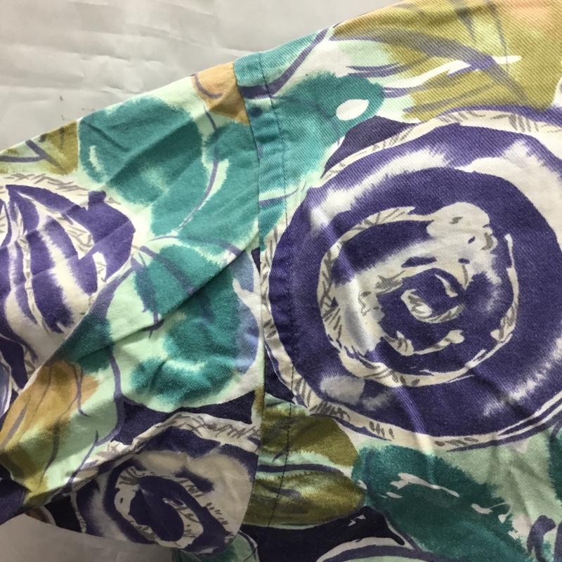 古着 USED シャツ、ブラウス 半袖 半袖シャツ カラーシャツ 半袖カットソー アロハシャツ 古着 L 総柄 マルチカラー / マルチカラー / メンズ USED 古着 中古 10106405