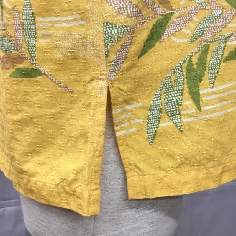 マンゴ MANGO シャツ、ブラウス 半袖 半袖シャツ カラーシャツ 半袖カットソー アロハシャツ M プリント 黄 / イエロー / メンズ USED 古着 中古 10108274