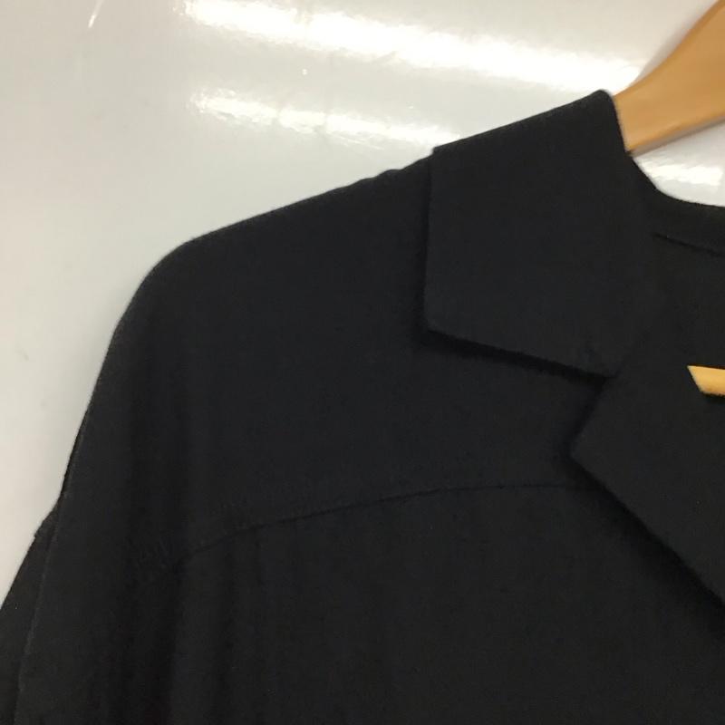 アズールバイマウジー AZUL BY MOUSSY ワンピース ロングスカート 250cam30-368g オープンカラーシャツガウン 半袖ロングワンピース 半袖シャツワンピース S 無地 黒 / ブラック / レディース USED 古着 中古 10137548