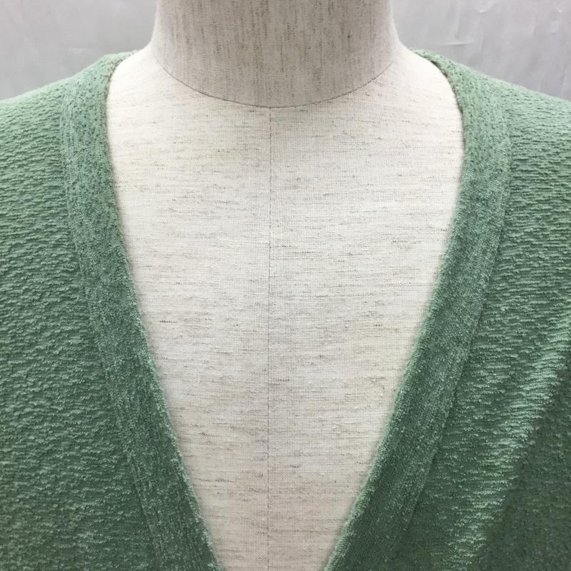 シップスジェットブルー SHIPS JET BLUE カーディガン 長袖 122-41-0005 Vネック L 無地 薄緑 / ライトグリーン / メンズ USED 古着 中古 10109256