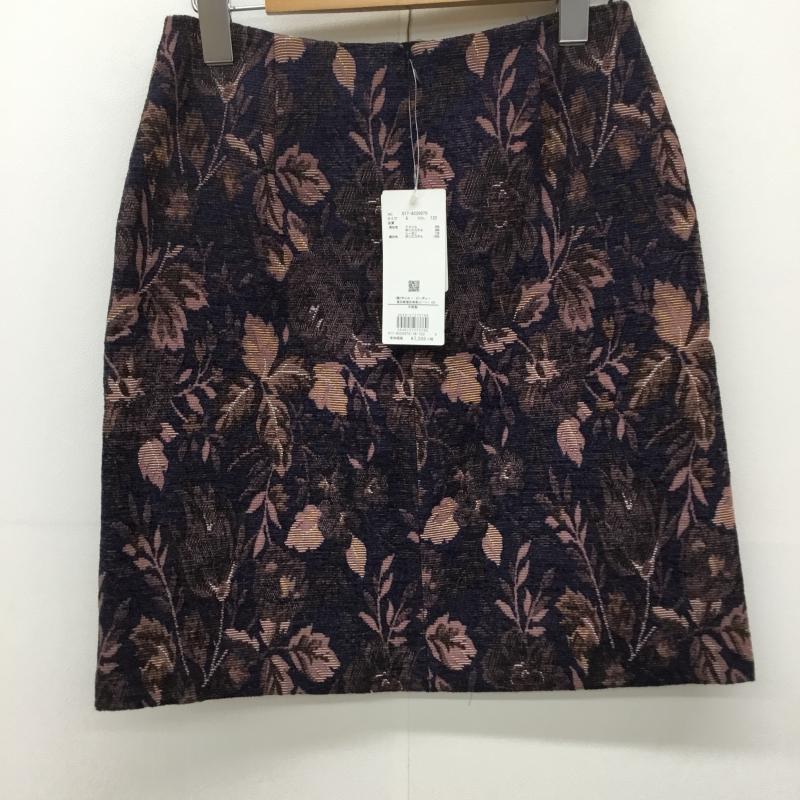 ナチュラルビューティーベーシック NATURAL BEAUTY BASIC スカート ミニスカート S 花柄 紺 / ネイビー / X 桃 / ピンク / レディース USED 古着 中古 10137714
