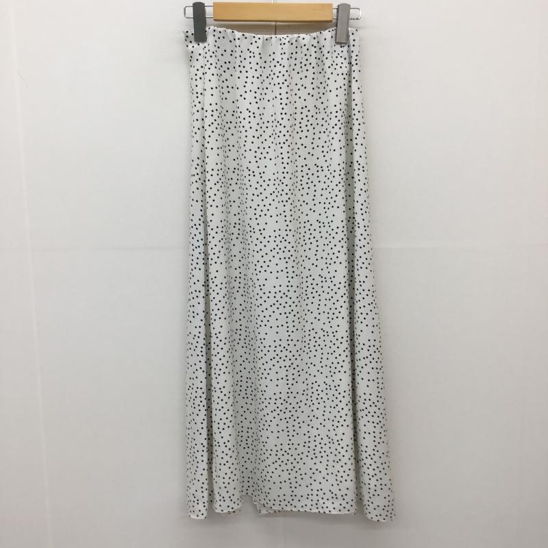 スナイデル SNIDEL スカート ロングスカート FREE ドット 白 / ホワイト / X 黒 / ブラック / レディース USED 古着 中古 10139108