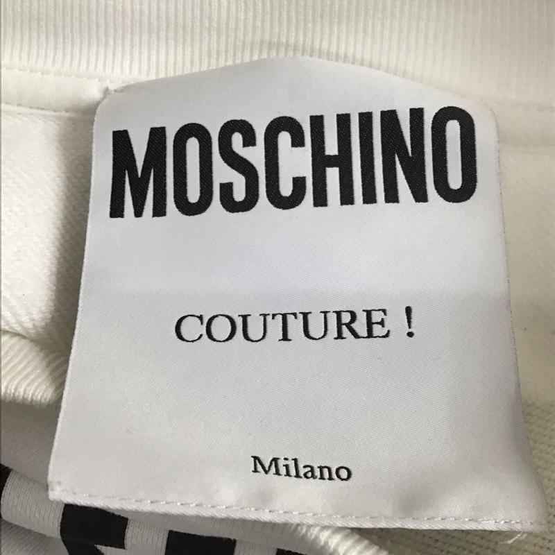 モスキーノ MOSCHINO トレーナー 長袖 192Z A17045227 スウェット ダブル クエスチョンマーク ロゴ、文字 白 / ホワイト / メンズ USED 古着 中古 10111849