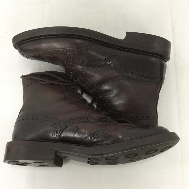 トリッカーズ Tricker s ブーツ ショートブーツ M2508 MALTON ウィングチップブーツ カントリーブーツ UK8 箱有 ダークブラウン / ダークブラウン / レディース USED 古着 中古 10133910