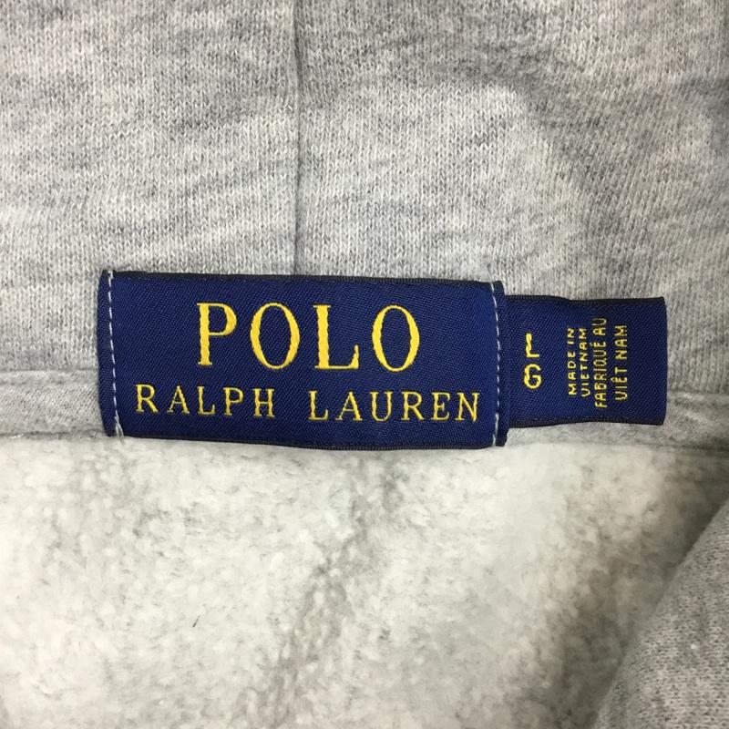 ポロラルフローレン POLO RALPH LAUREN パーカー 長袖 長袖パーカー フード付きパーカー プリントスウェット トレーナー L ロゴ、文字 灰 / グレー / メンズ USED 古着 中古 10115778