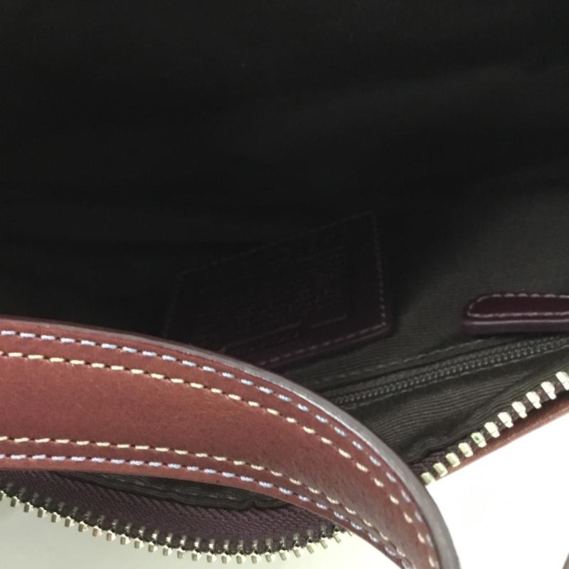 コーチ COACH ハンドバッグ ハンドバッグ E05Q-8K09 シグネチャー ワンショルダー ロゴ、文字 ベージュ / ベージュ / X 紫 / パープル / レディース USED 古着 中古 10123268
