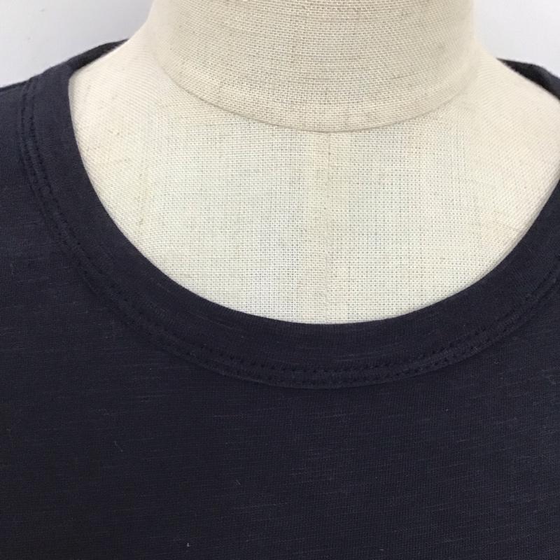 トミーヒルフィガー TOMMY HILFIGER Tシャツ 半袖 クルーネック S ロゴ、文字 紺 / ネイビー / レディース USED 古着 中古 10123064