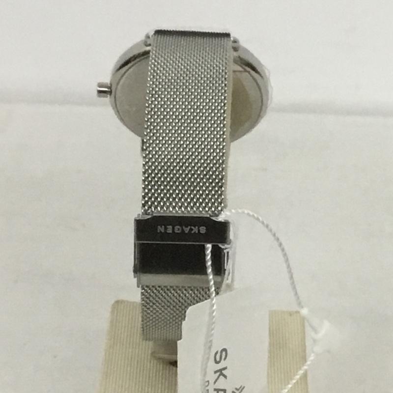 スカーゲン SKAGEN 腕時計 アナログ(クォーツ式) SKW2738 ロゴ、文字 銀 / シルバー / X 紺 / ネイビー / レディース USED 古着 中古 10134983