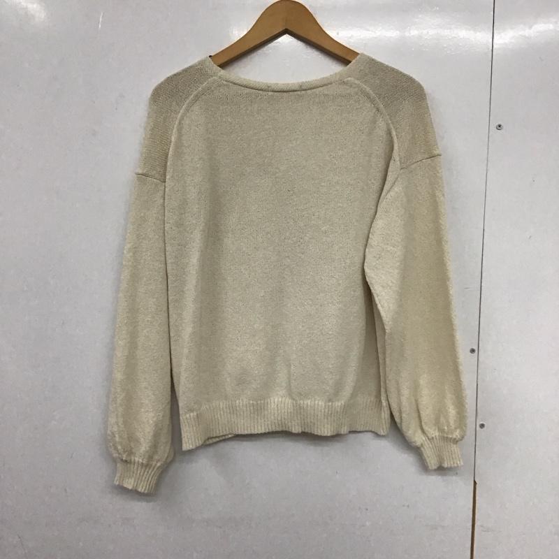 スタディオクリップ studio CLIP カーディガン 長袖 M 無地 オフホワイト / オフホワイト / レディース USED 古着 中古 10133248