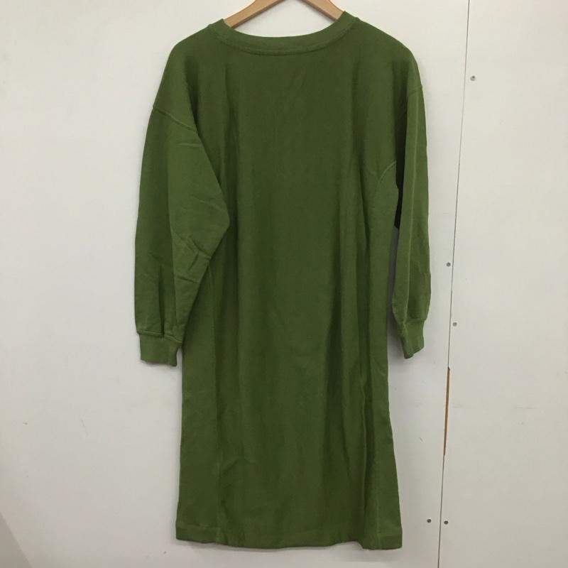 チャンピオン Campion ワンピース ロングスカート CW-S002 スウェットワンピース M 刺繍 カーキ / カーキ /  レディース USED 古着 中古 10133145