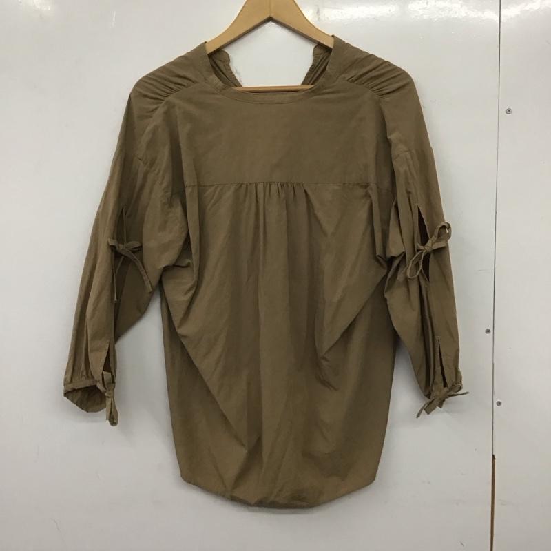ニコアンド niko and... シャツ、ブラウス 長袖 M 無地 茶 / ブラウン / レディース USED 古着 中古 10139772