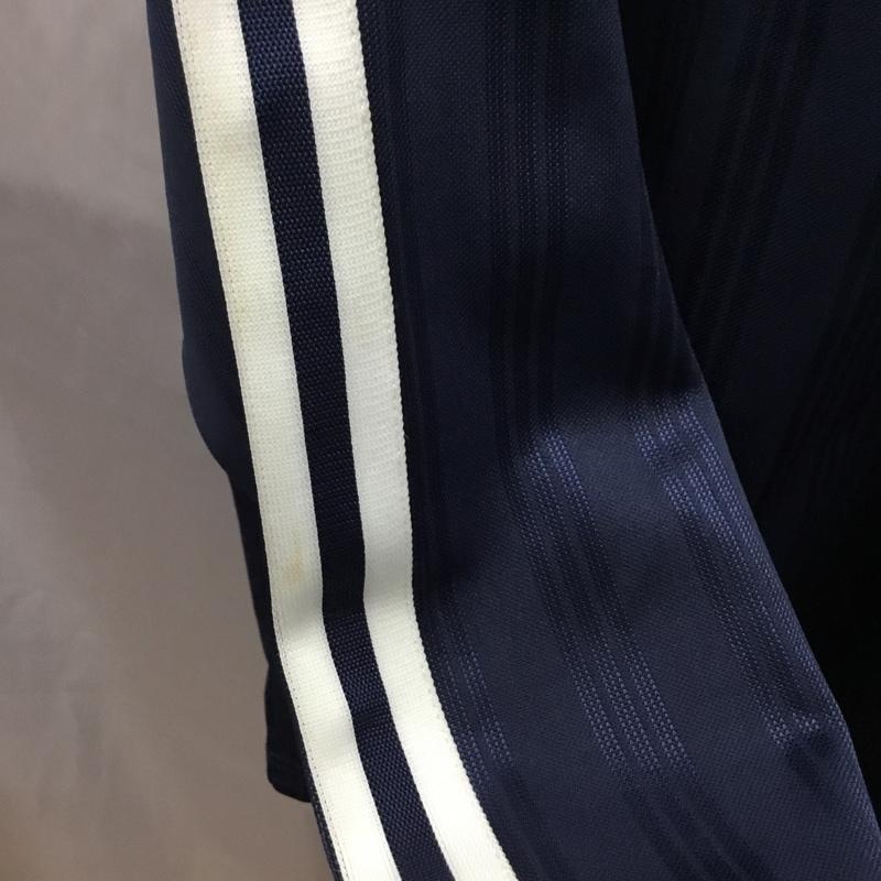 アディダス adidas ジャケット、上着 ジャケット、ブレザー JD1018 トラックジャケット スポーツウェア L ロゴ、文字 紺 / ネイビー / X 白 / ホワイト / メンズ USED 古着 中古 10119342