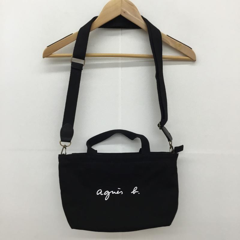 アニエス・ベー agnes b. ショルダーバッグ ショルダーバッグ ロゴ、文字 黒 / ブラック / レディース USED 古着 中古 10135128