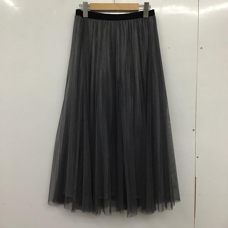 アンタイトル UNTITLED スカート ロングスカート BC153-77300JJ ラメチュールスカート 2 無地 灰 / グレー / レディース USED 古着 中古 10133743