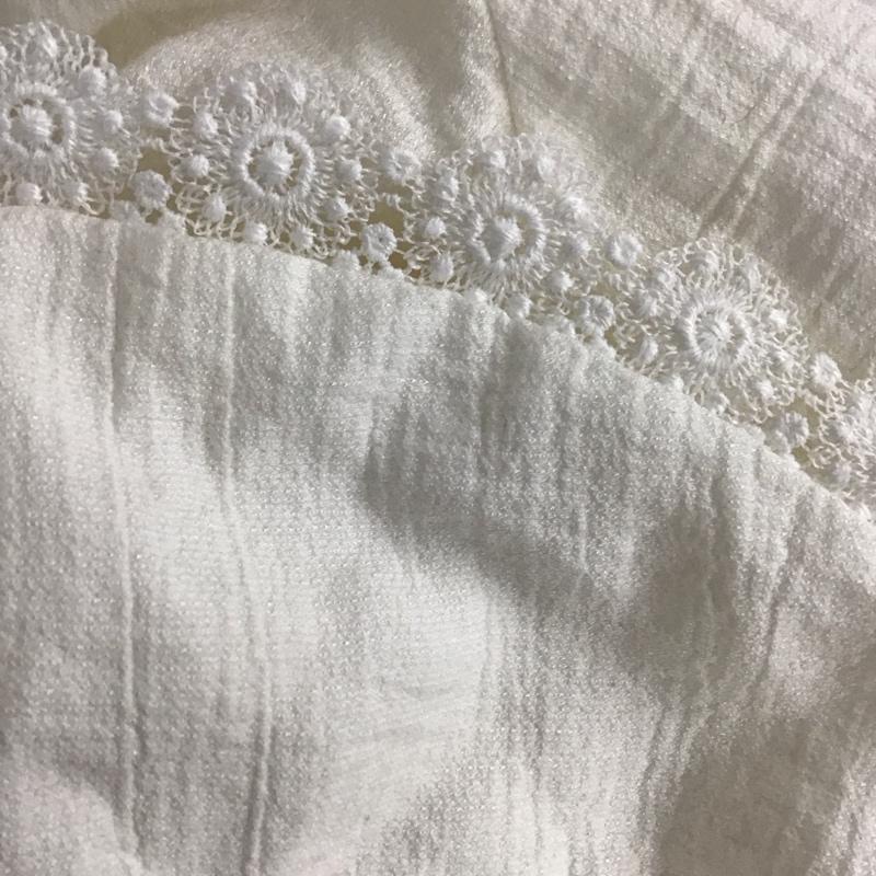 ザラ ZARA シャツ、ブラウス 長袖 3564 183 251 ビッグカラー レース M 無地 アイボリー / アイボリー / レディース USED 古着 中古 10106736