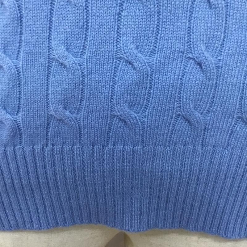 ブルックスブラザーズ BROOKS BROTHERS ニット、セーター 長袖 長袖ニットカットソー ニット セーター クルーネックニット S 総柄 水色 / ライトブルー / メンズ USED 古着 中古 10113872