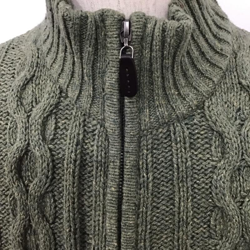 エルエルビーン L.L.Bean ニット、セーター 長袖 長袖ニットカットソー ジップアップネックカットソー セーター S 緑 / グリーン / メンズ USED 古着 中古 10111271