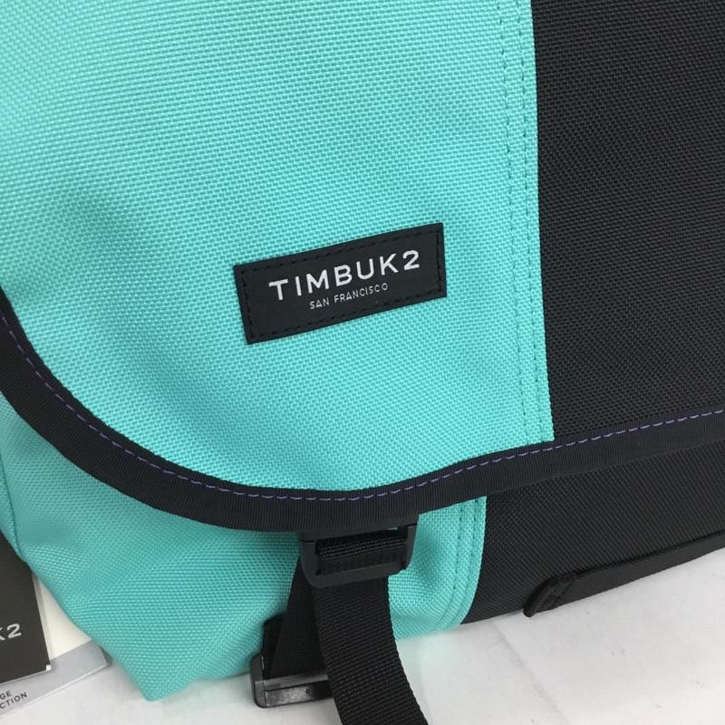 ティンバックツー TIMBUK2 メッセンジャーバッグ メッセンジャーバッグ 1108-4-1340 ショルダーバッグ クラシックメッセンジャー タグ付き ロゴ、文字 水色 / ライトブルー / X 黒 / ブラック / メンズ USED 古着 中古 10131892