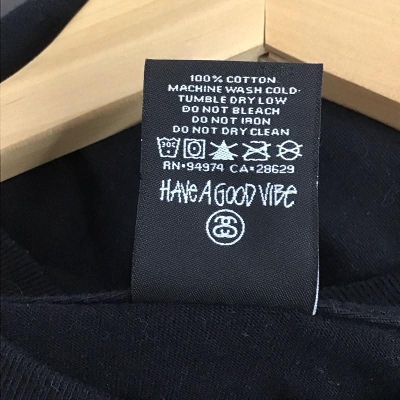 ステューシー STUSSY Tシャツ 半袖 半袖カットソー プリントTシャツ クルーネックカットソー S プリント 黒 / ブラック / メンズ USED 古着 中古 10136242