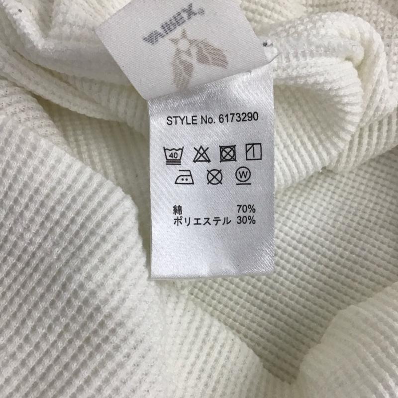 アヴィレックス AVIREX カットソー 半袖 半袖カットソー プリントTシャツ Vネックカットソー L ロゴ、文字 白 / ホワイト / メンズ USED 古着 中古 10124163