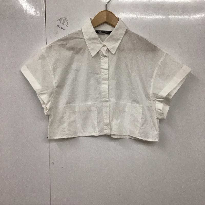ザラ ZARA シャツ、ブラウス 半袖 XS 無地 白 / ホワイト / レディース USED 古着 中古 10129401
