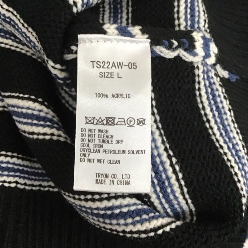 スラッシャー THRASHER ニット、セーター 長袖 長袖ニットカットソー ニット セーター クルーネックニット L ボーダー柄 マルチカラー / マルチカラー / メンズ USED 古着 中古 10113644