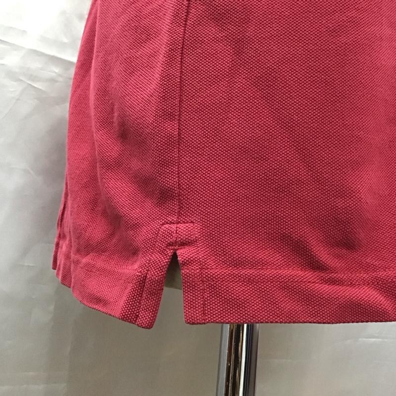 バーバリーロンドン Burberry London ポロシャツ 半袖 半袖ポロシャツ カラーシャツ 半袖カットソー M ロゴ、文字 えんじ / ワインレッド /  メンズ USED 古着 中古 10111802