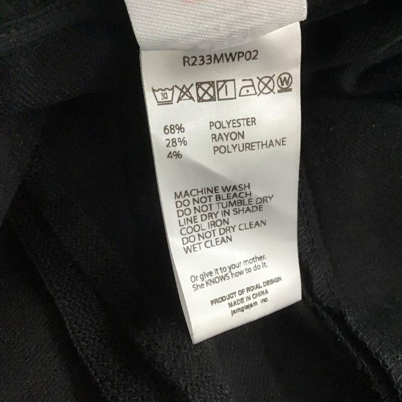 ロイヤル roial パンツ スラックス ワイドパンツ カジュアルパンツ ワークパンツ 32インチ 無地 黒 / ブラック / メンズ USED 古着 中古 10146744