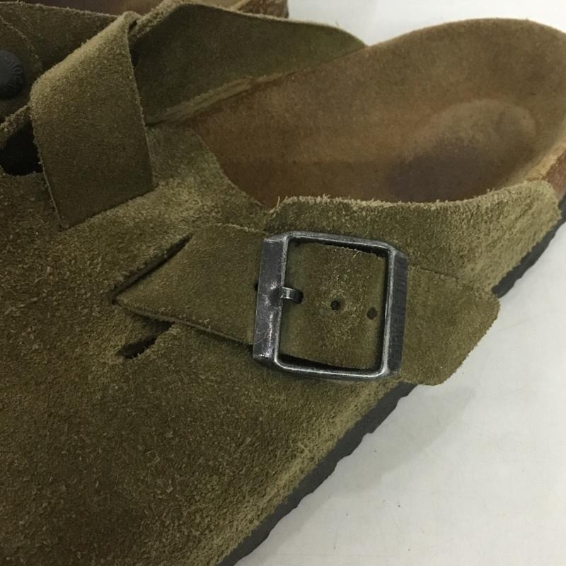 ビルケンシュトック BIRKENSTOCK サンダル サンダル BOSTON スエード 41 箱有 サボ 無地 ベージュ / ベージュ / メンズ USED 古着 中古 10137845