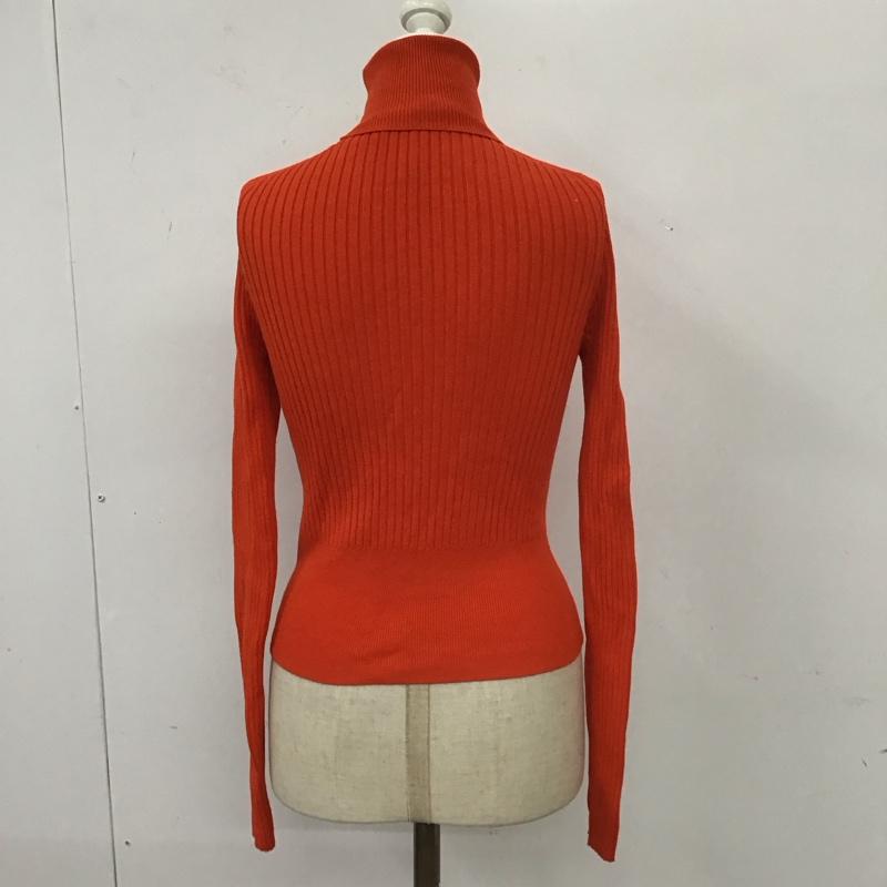 ザラ ZARA ニット、セーター 長袖 長袖ニットカットソー ニット セーター タートルネックニット S 無地 橙 / オレンジ /  レディース USED 古着 中古 10113829